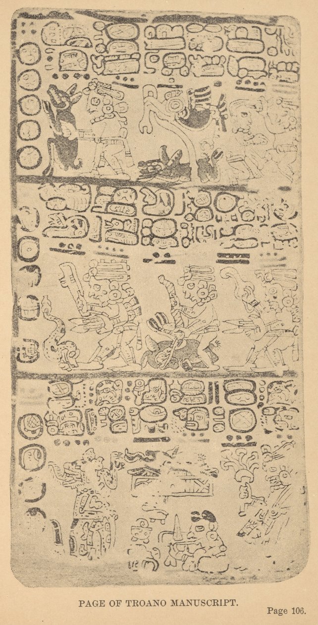 Page du manuscrit Troano - Alice Dixon Le Plongeon