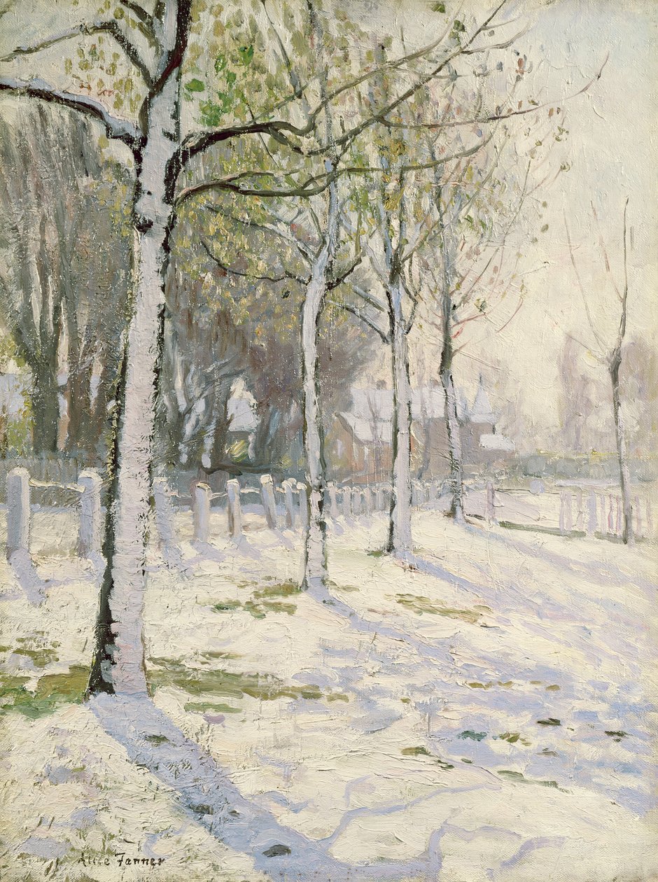 Peupliers dans la neige - Alice Maud Fanner