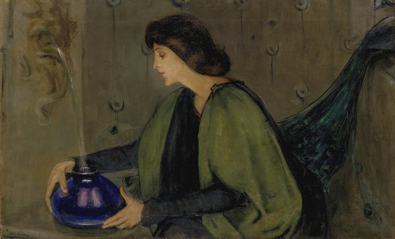 Femme et paon, vers 1900 - Alice Pike Barney