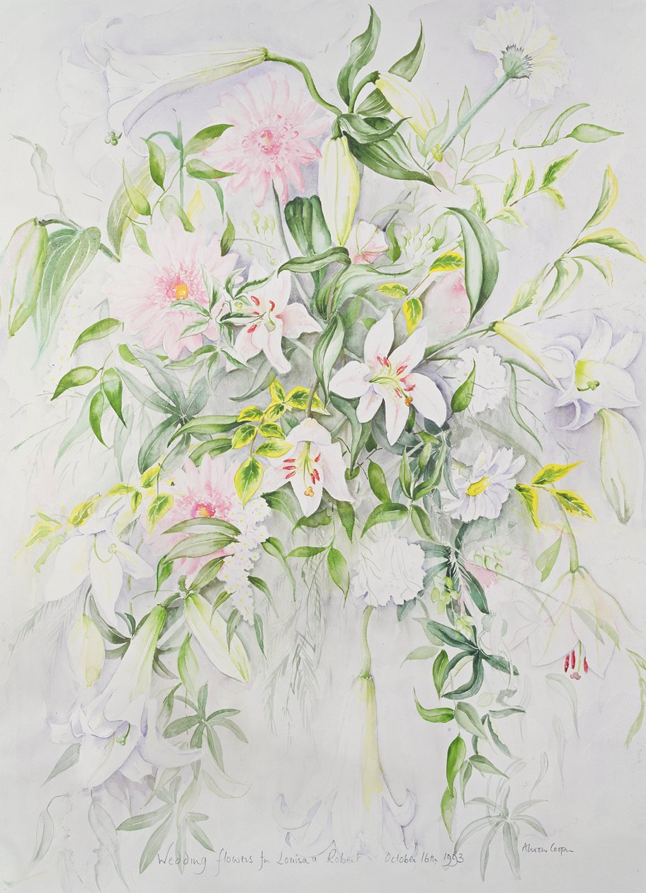 Fleurs de mariage pour Louisa et Robert, 1993 - Alison Cooper