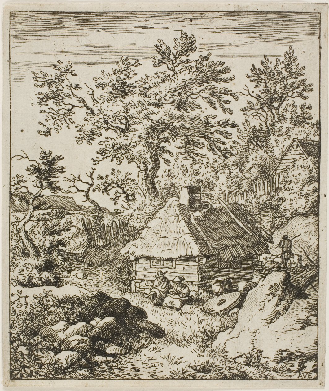 Paysage avec une meule de pierre - Allaert van Everdingen