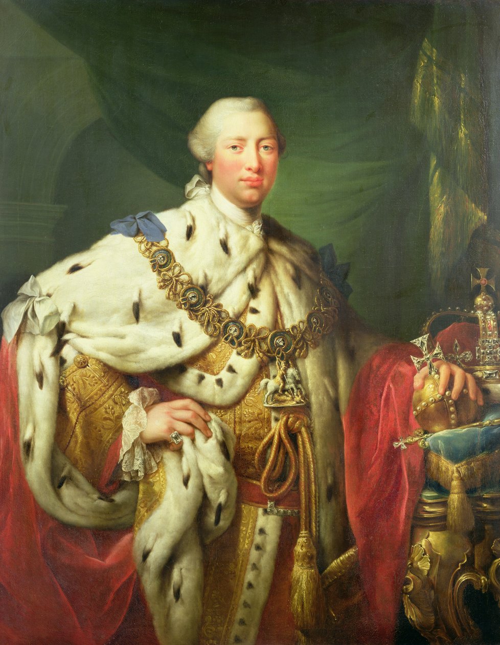 Portrait de George III dans ses robes de couronnement, c.1760 - Allan Ramsay