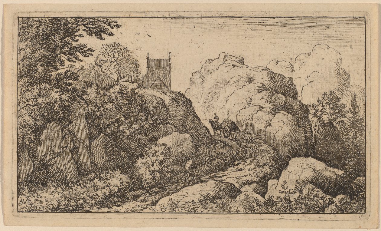 Chariot dans un passage étroit - Allart van Everdingen