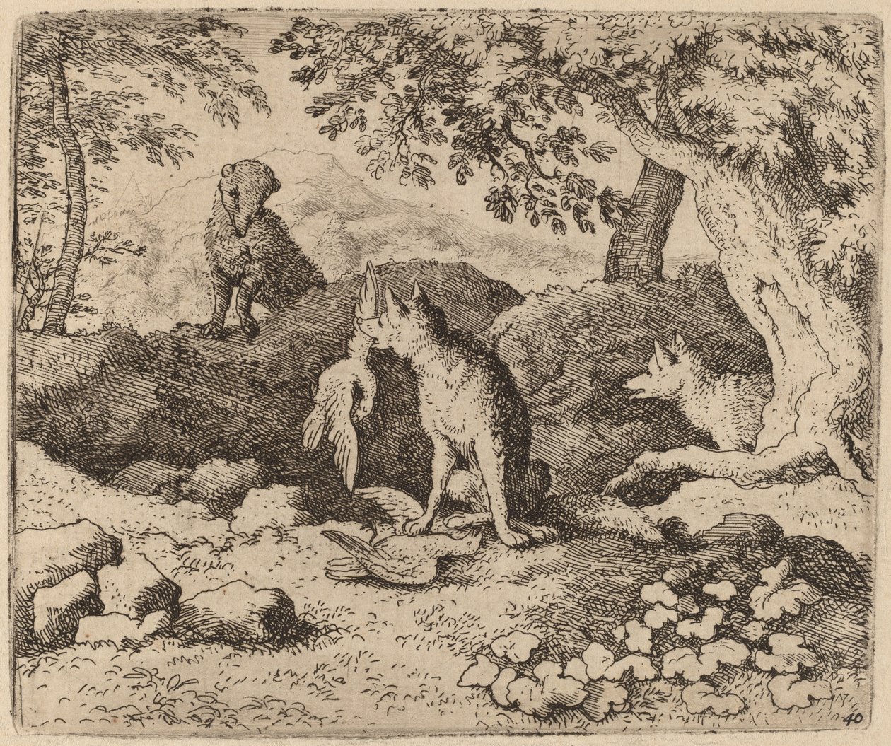 Le blaireau va avertir Reynard - Allart van Everdingen