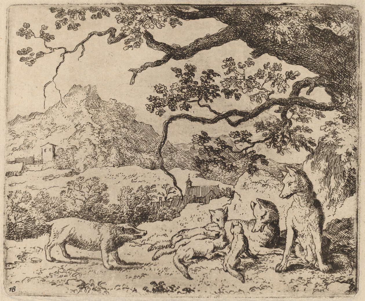 Le blaireau envoyé comme messager - Allart van Everdingen
