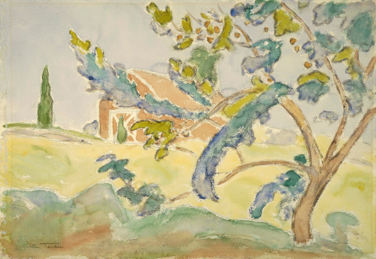 Arbre et grange - Allen Tucker