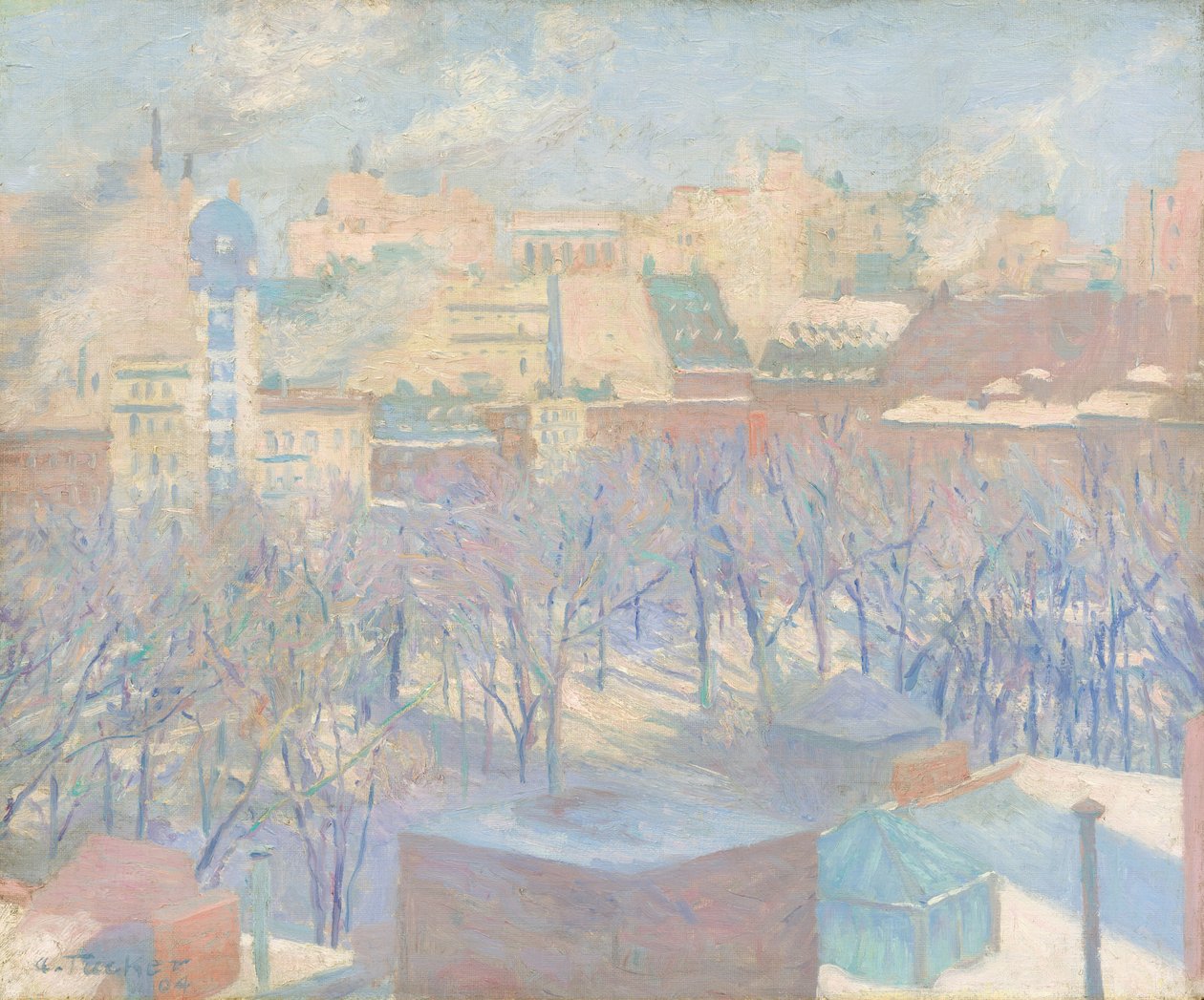 Madison Square, neige, 1904 - Allen Tucker