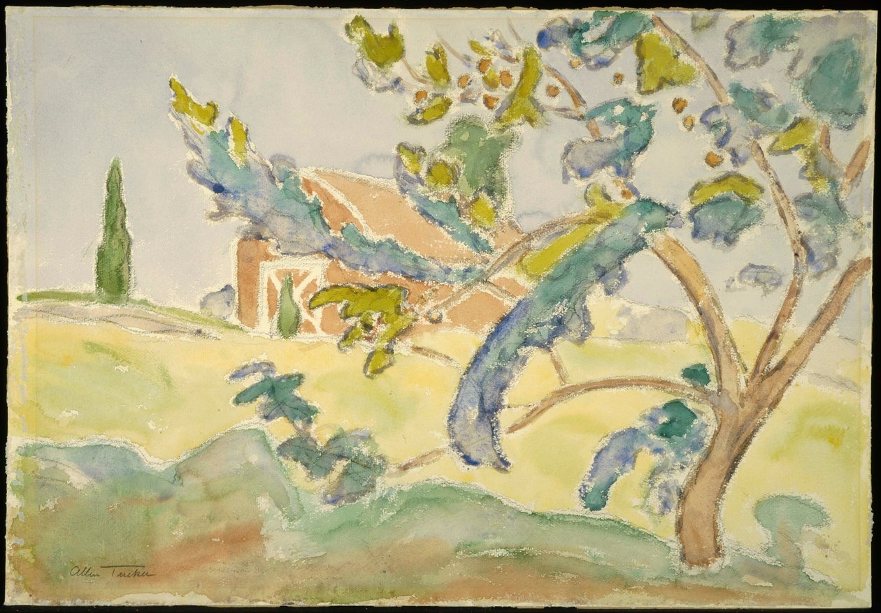 Arbre et grange - Allen Tucker