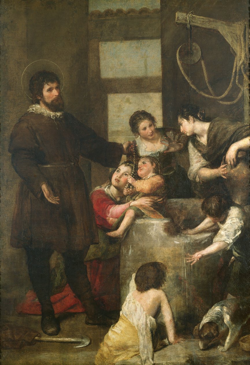 Saint Isidore sauve un enfant tombé dans un puits, 1646-48 - Alonso Cano