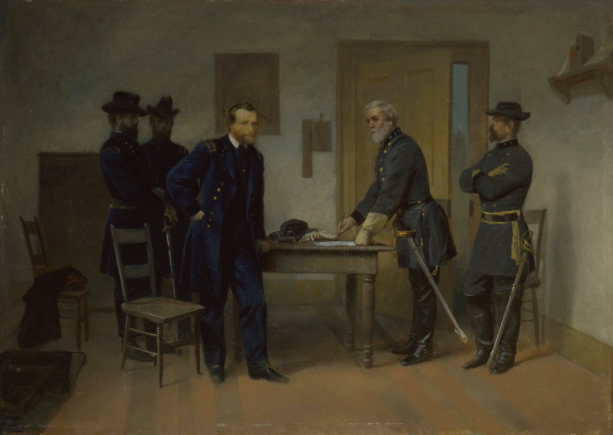 Lee se rend à Grant à Appomattox - Alonzo Chappel