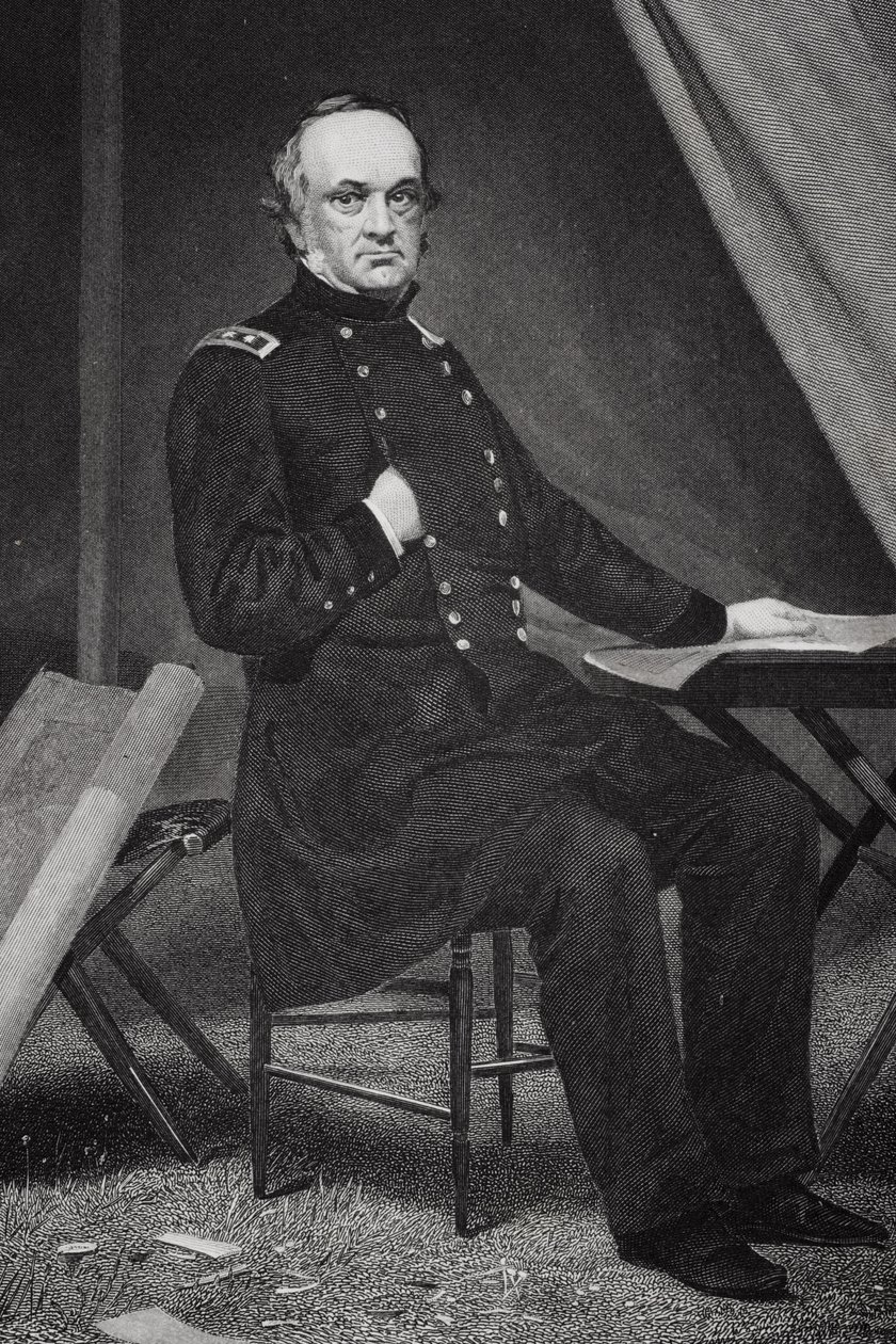 Portrait de Henry Wager Halleck (1815-72) - Alonzo Chappel