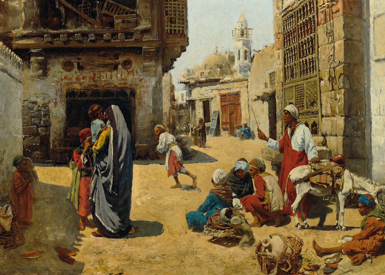 Scène de rue au Caire - Alphons Leopold Mielich