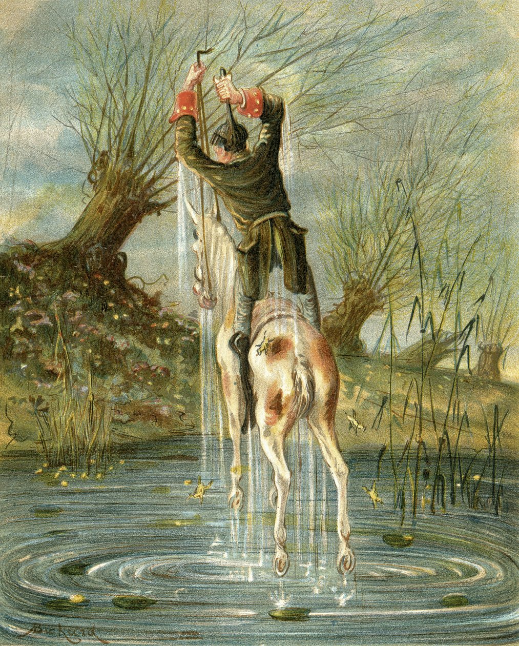 Le saut remarquable du baron de Münchhausen, de 