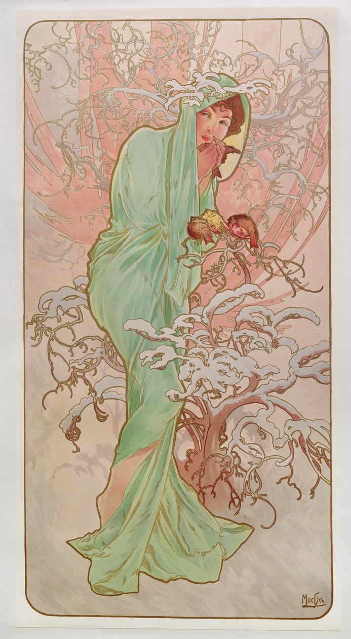 Les saisons : Hiver, 1896 - Alphonse Mucha