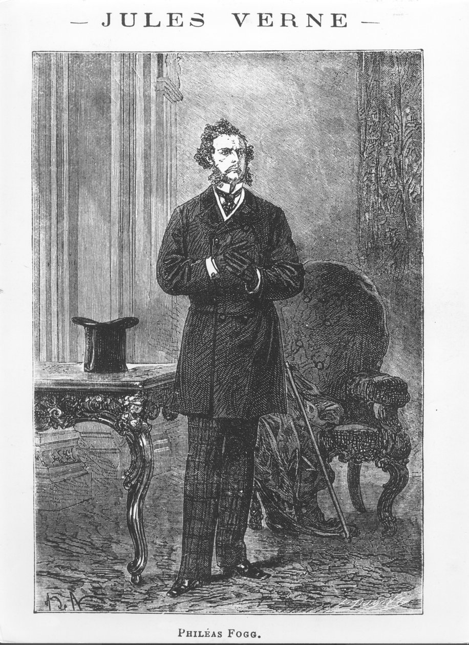 Portrait de Phileas Fogg, illustration de 