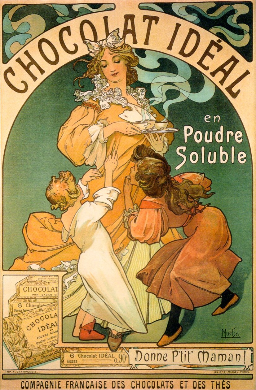 Affiche Chocolat - Alphonse Mucha