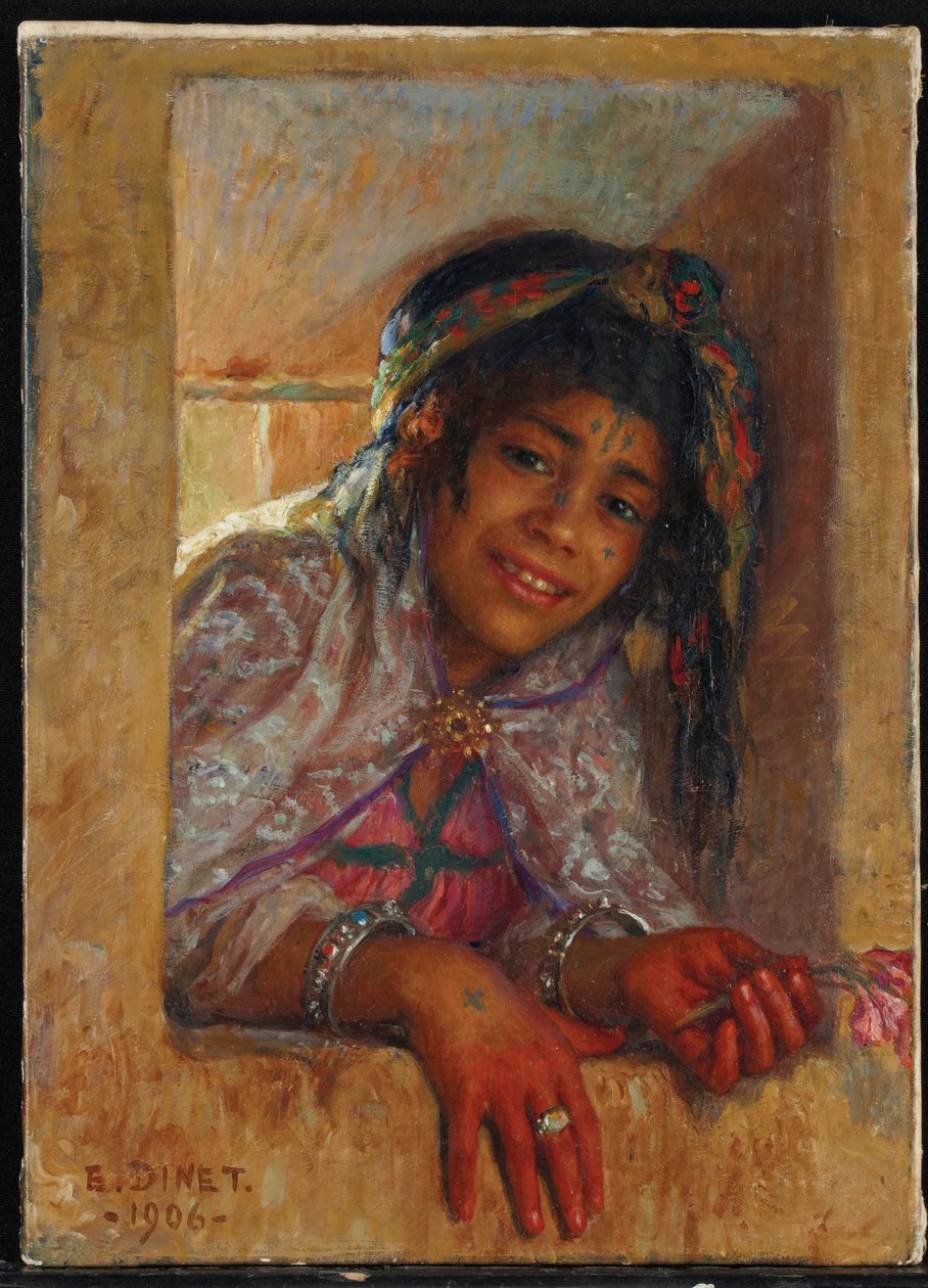 Fille à la fenêtre - Alphonse Etienne Dinet