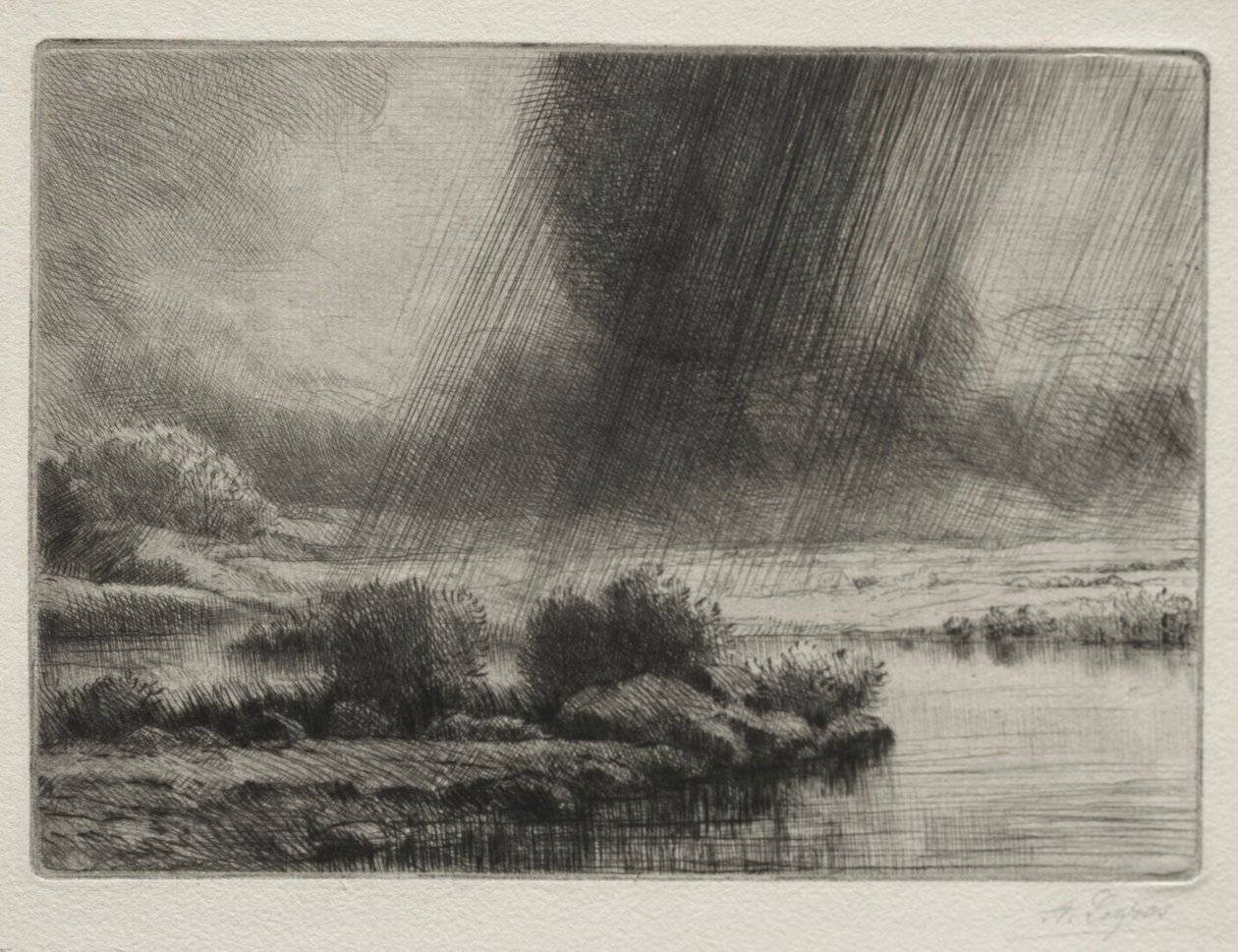 Une tempête - Alphonse Legros
