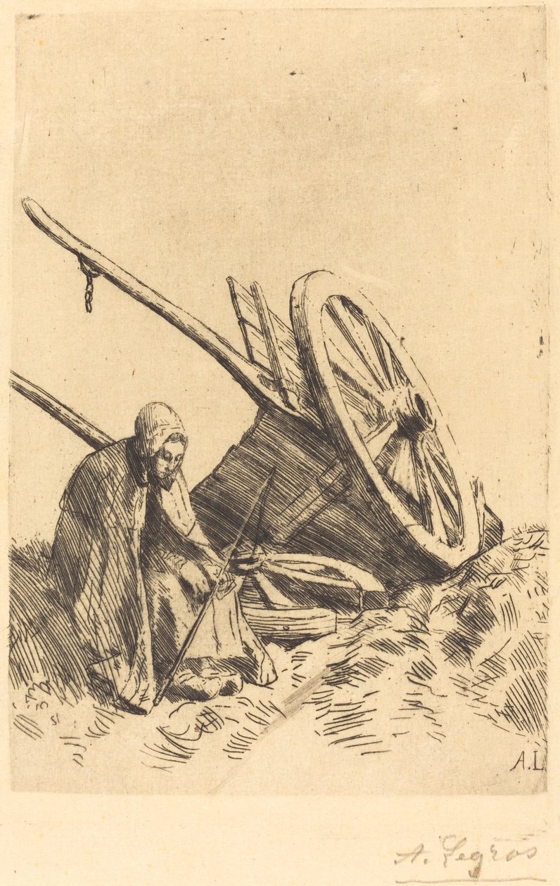 La charrette brisée - Alphonse Legros