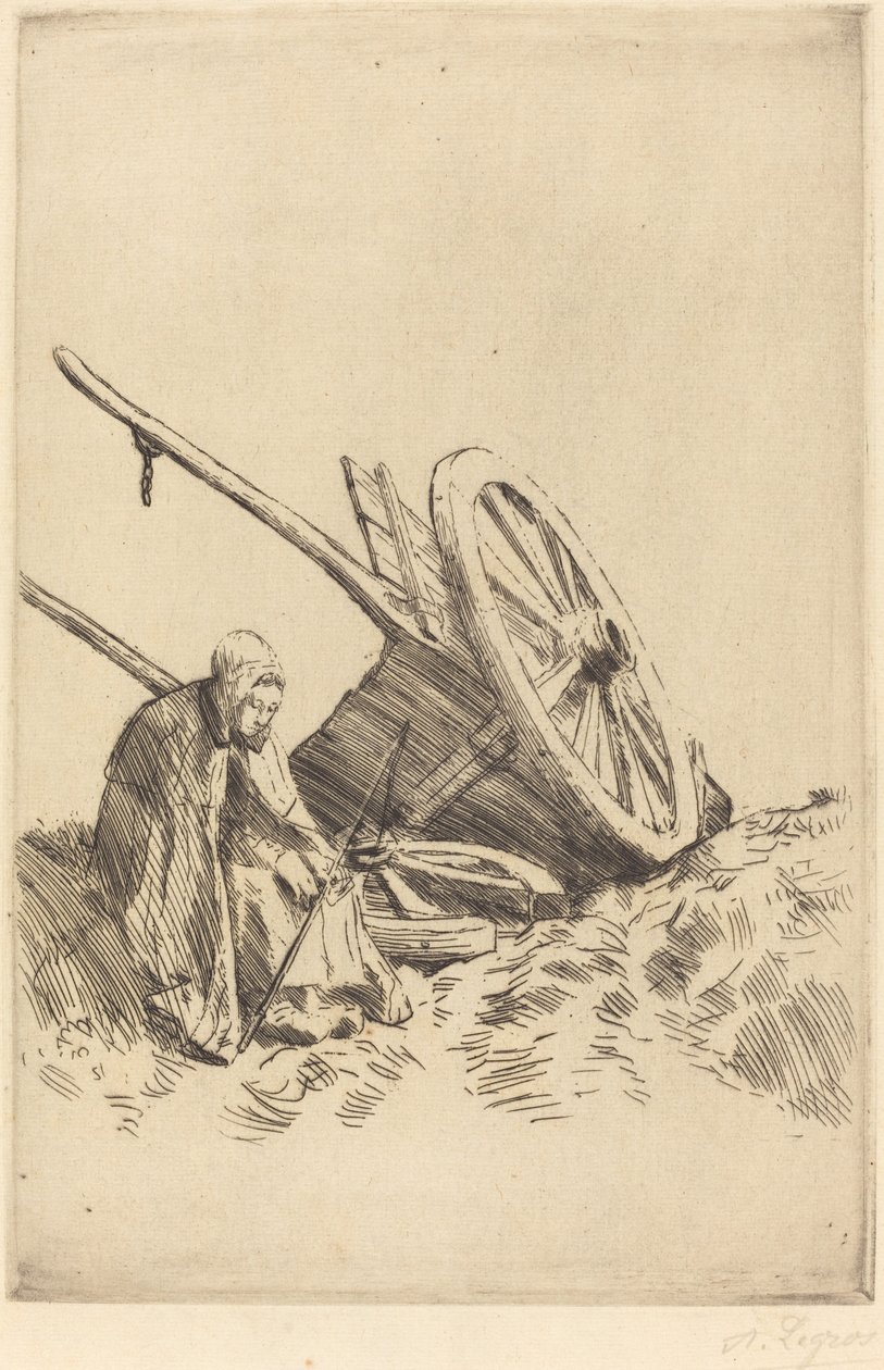 La charrette brisée - Alphonse Legros