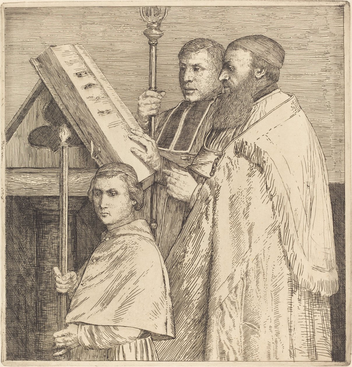 Choristes, 2ème planche Le lutrin - Alphonse Legros
