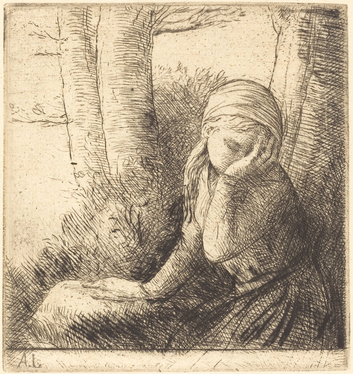 Jeune fille désespérée - Alphonse Legros