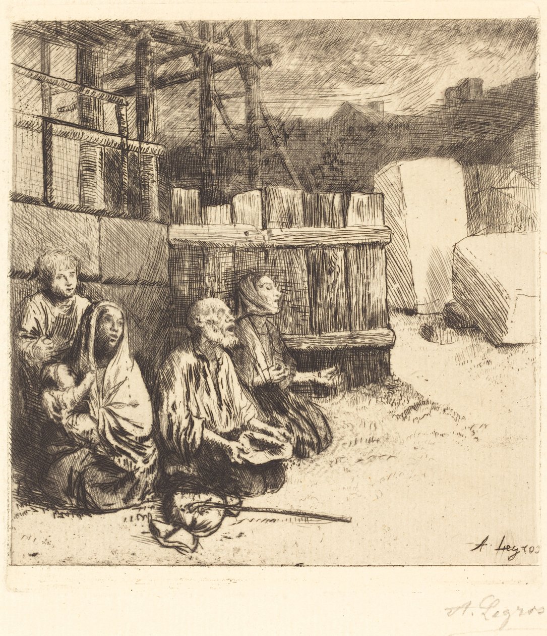 Les mendiants anglais - Alphonse Legros
