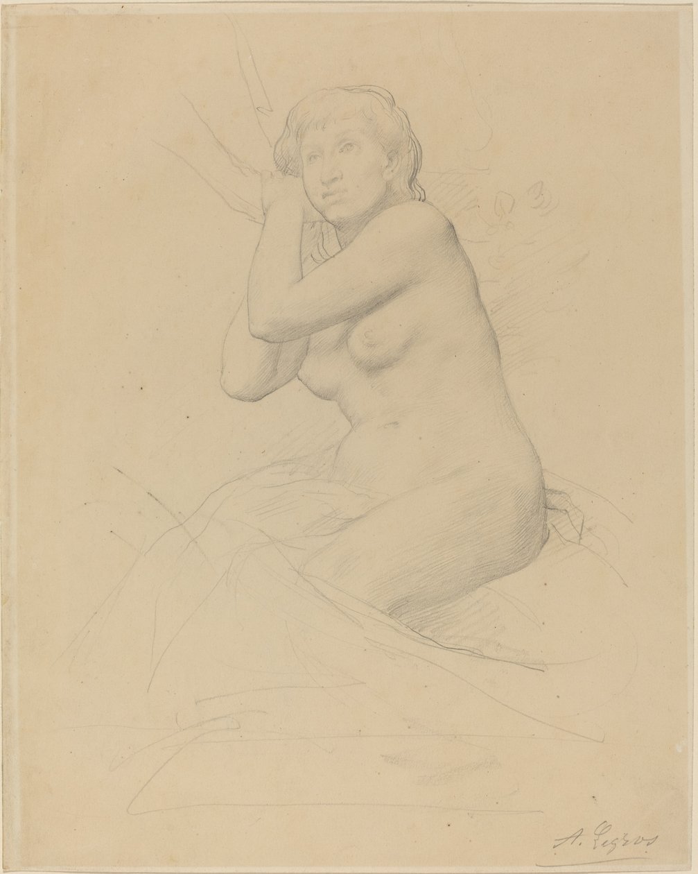 Femme nue assise - Alphonse Legros