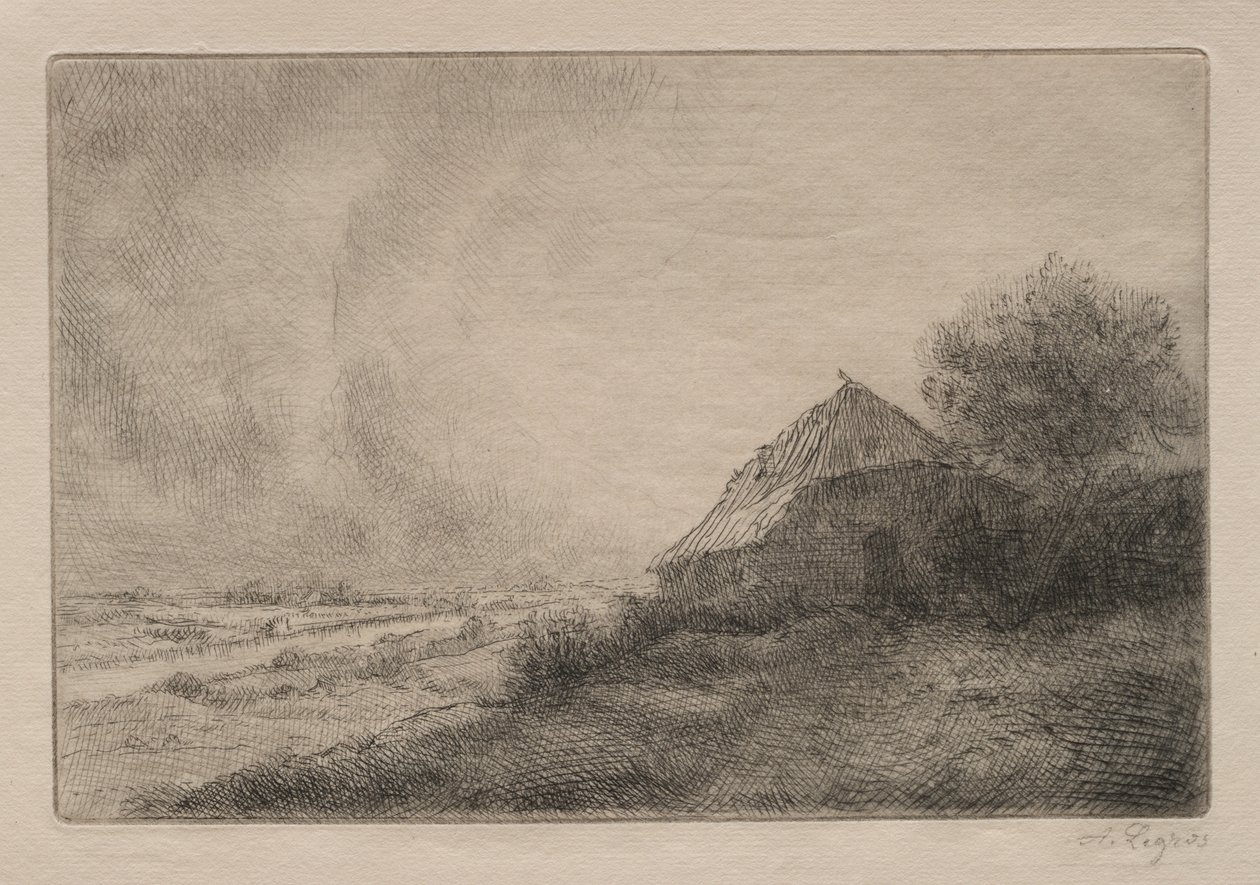 Cabane sur la colline - Alphonse Legros