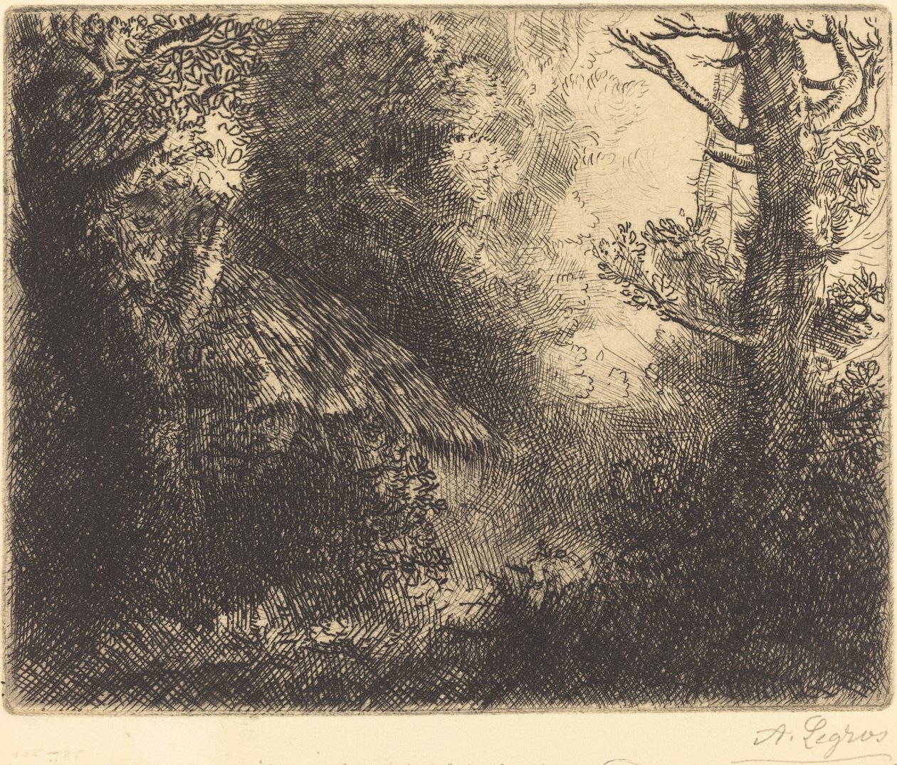 Paysage : Près de Chailleux - Alphonse Legros