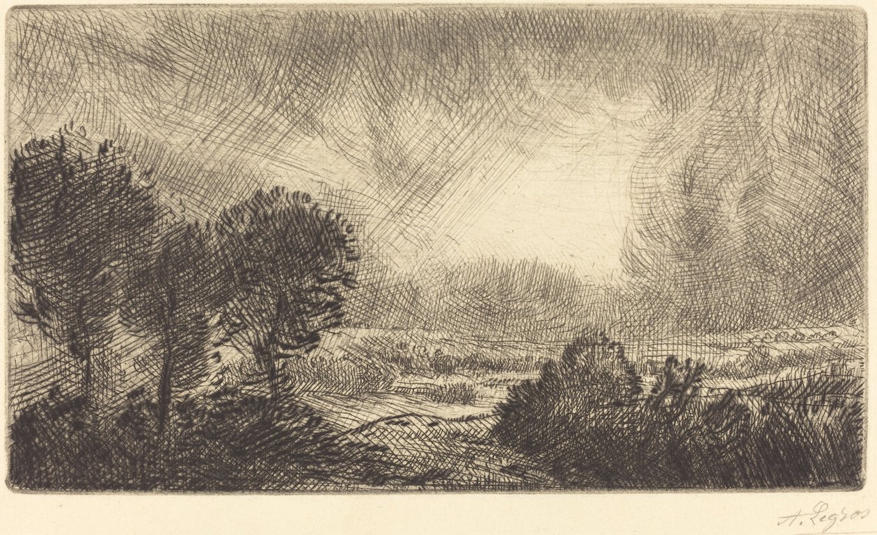 Paysage avec tempête - Alphonse Legros