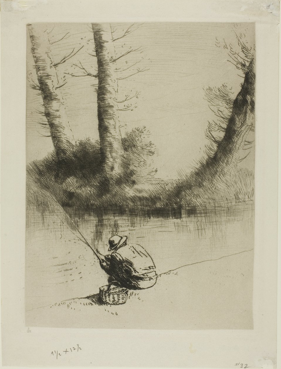 Pêcheur à la ligne - Alphonse Legros