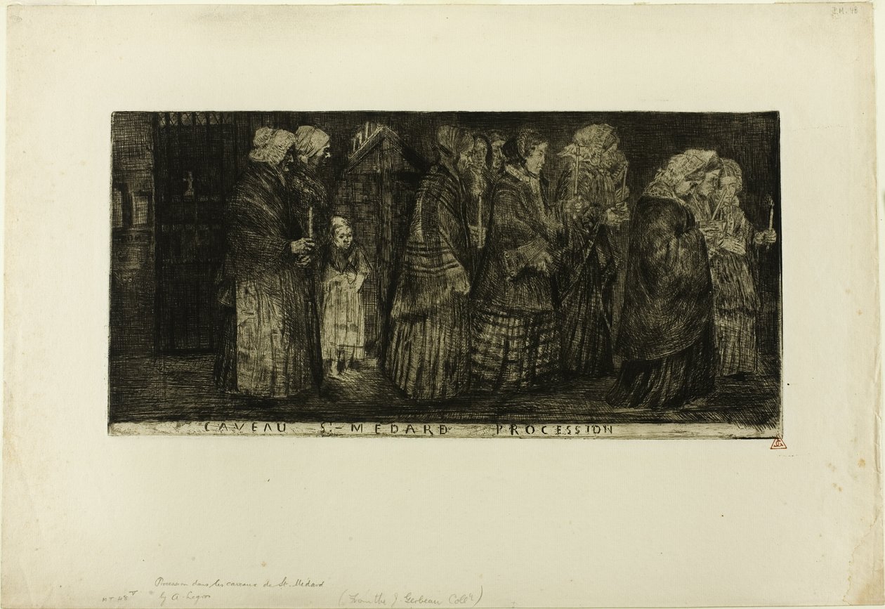Procession dans la crypte de Saint-Médard - Alphonse Legros