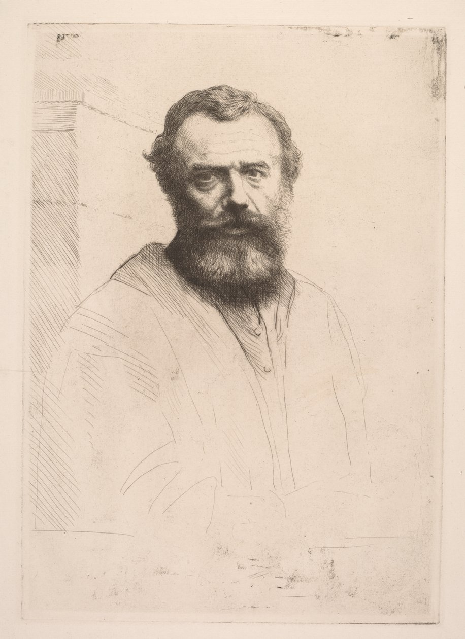 Autoportrait (troisième plaque) - Alphonse Legros