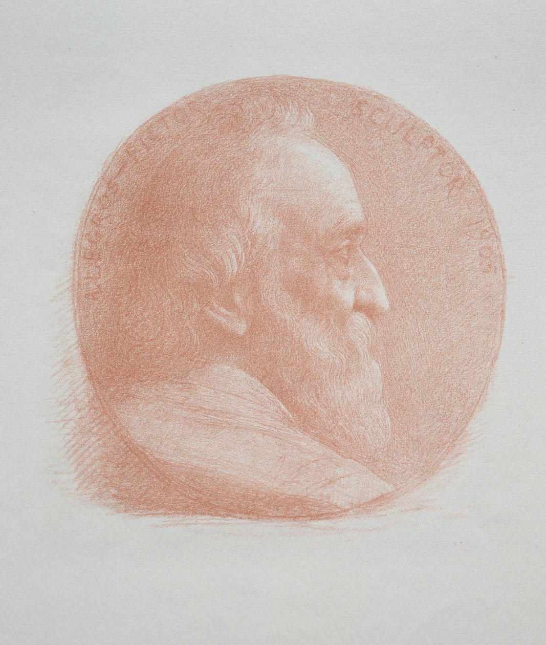Autoportrait, Médaillon No. 2 (11e Planche) - Alphonse Legros