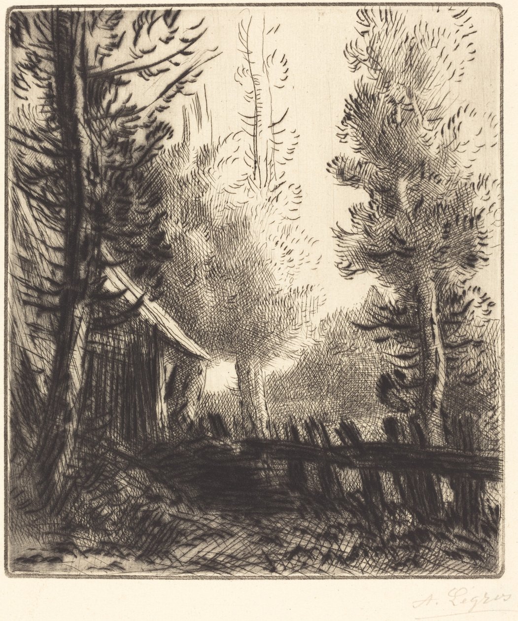 Le hangar - Alphonse Legros