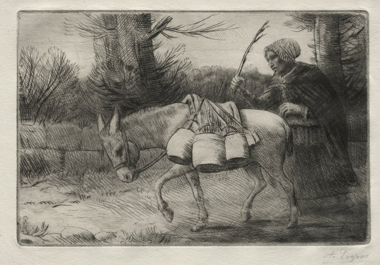 La laitière de Boulogne (Troisième Planche) - Alphonse Legros