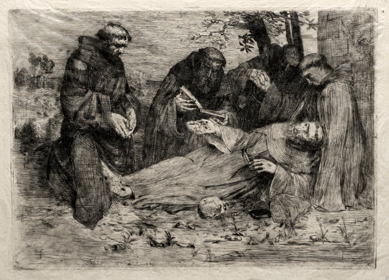 La mort de Saint François - Alphonse Legros