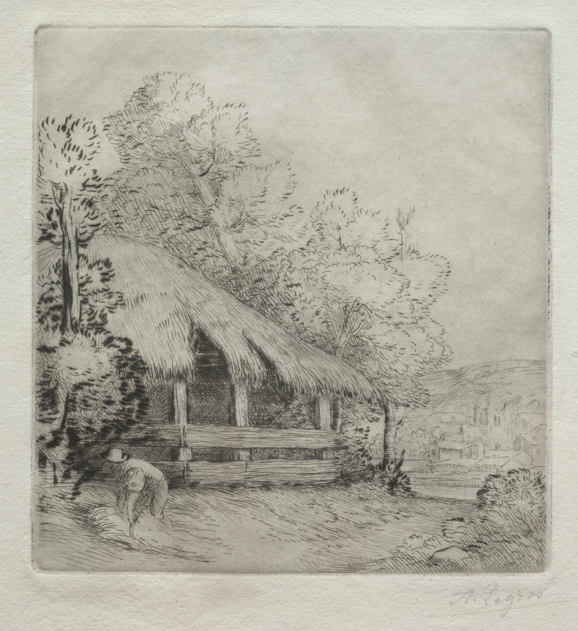 Le petit hangar - Alphonse Legros
