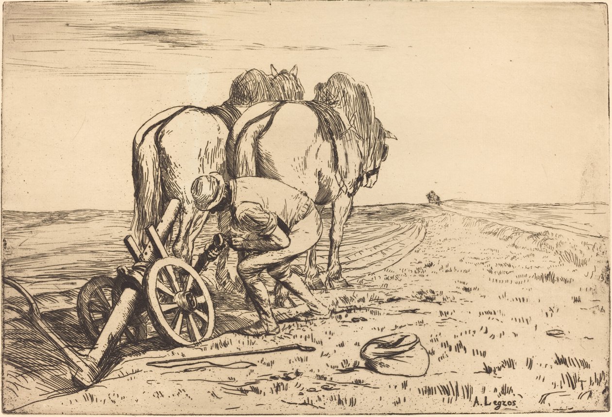 La charrue - Alphonse Legros