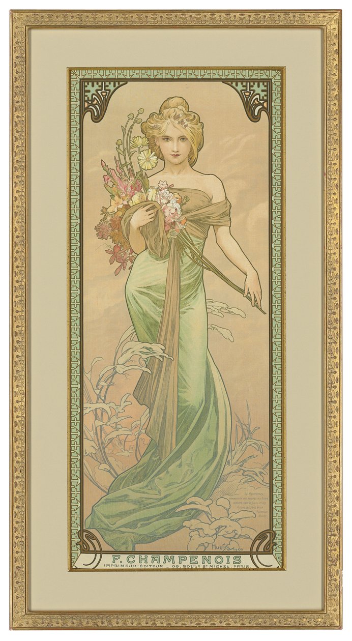 Quatre saisons : Printemps, 1900 - Alphonse Mucha