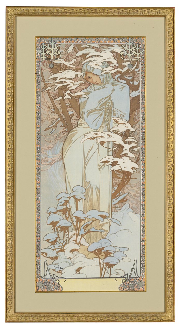 Les Quatre Saisons : Hiver, 1900 - Alphonse Mucha