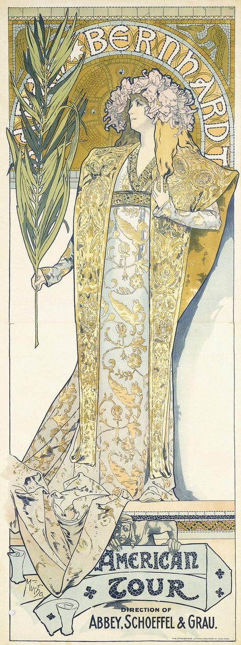 Sarah Bernhardt, tournée américaine - Alphonse Mucha