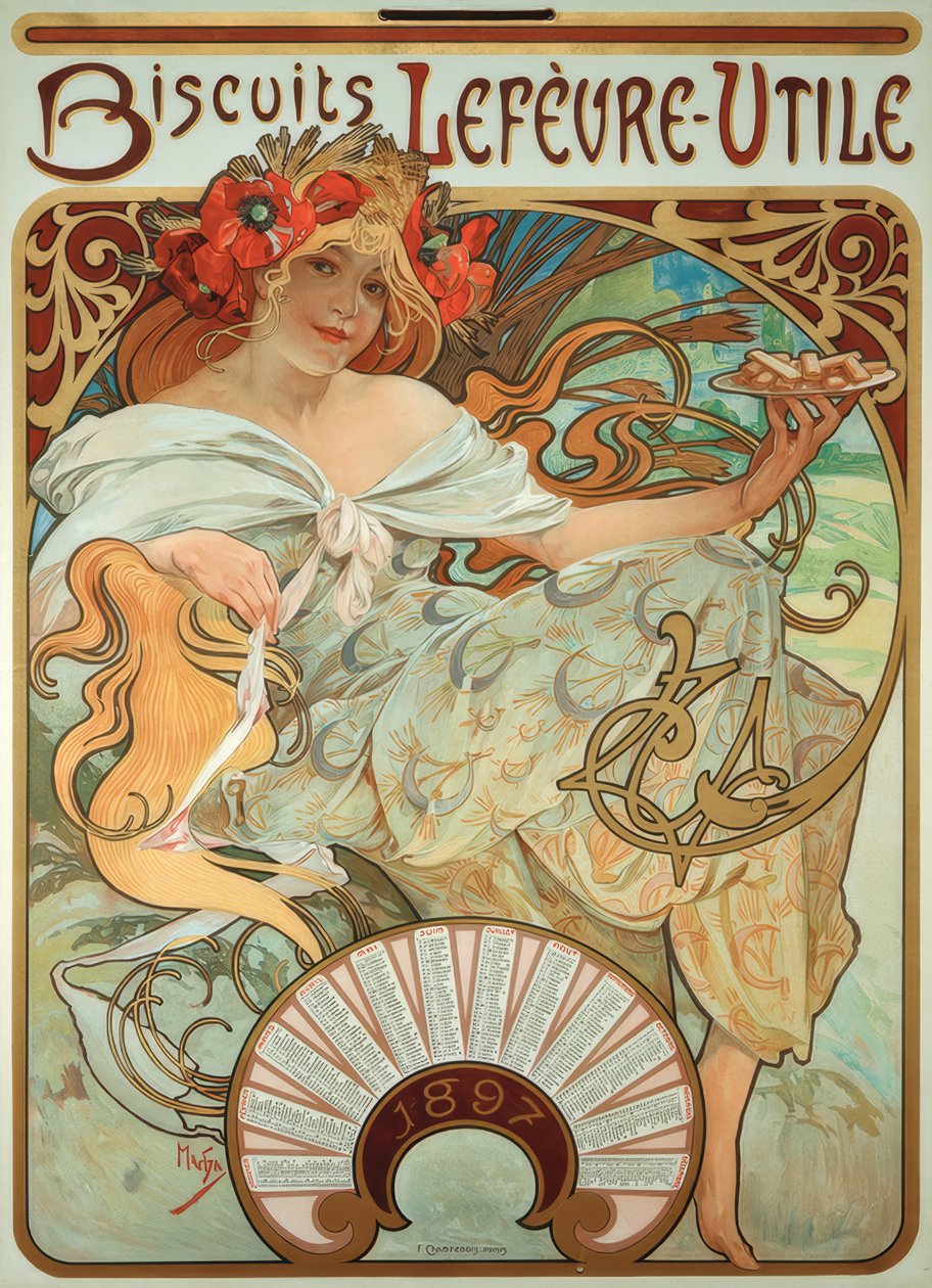 Biscuits Lefèvre-Utile - Alphonse Mucha