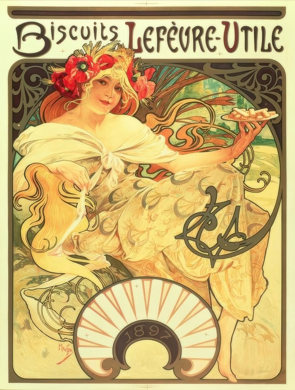 Biscuits Lefèvre-Utile - Alphonse Mucha