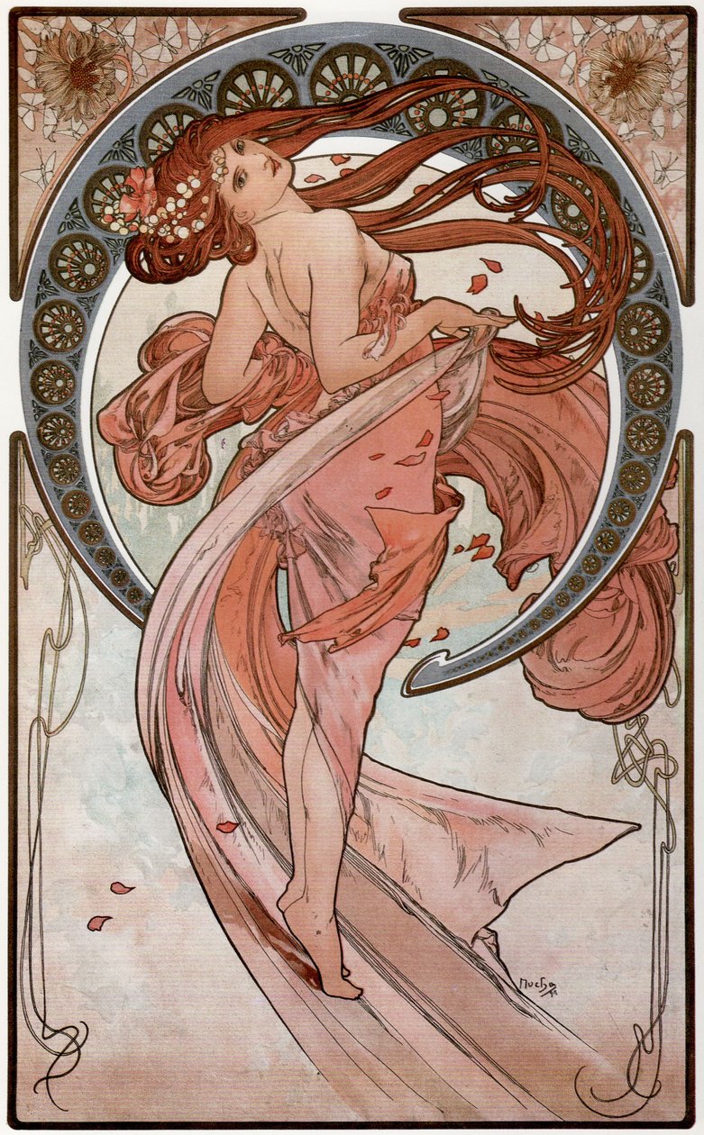 Danse de la série Les Arts, 1898 - Alphonse Mucha