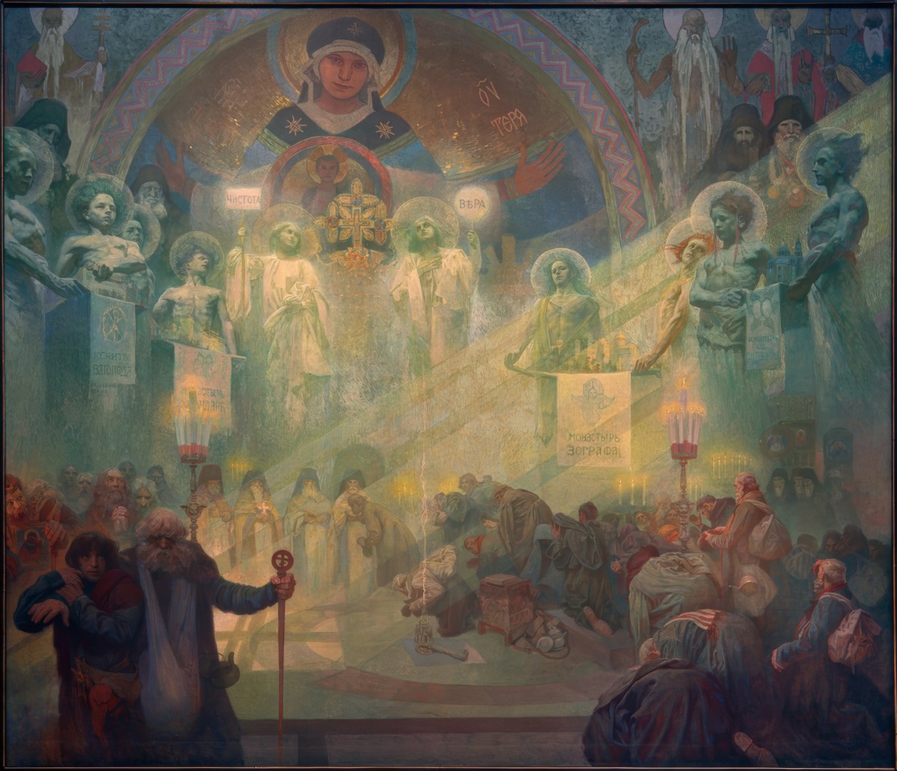 Le mont Athos - Alphonse Mucha