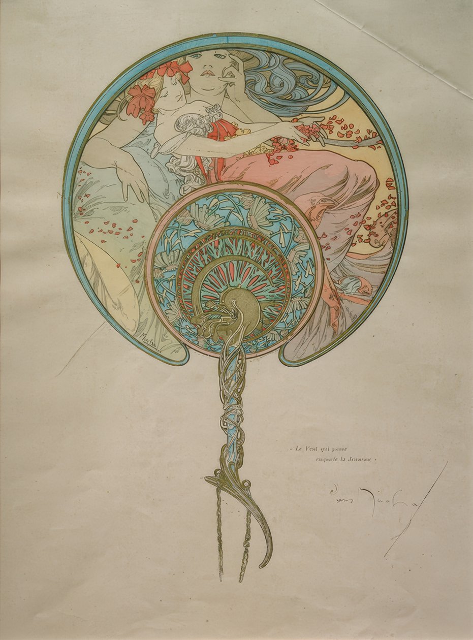 Projet pour un éventail - Alphonse Mucha