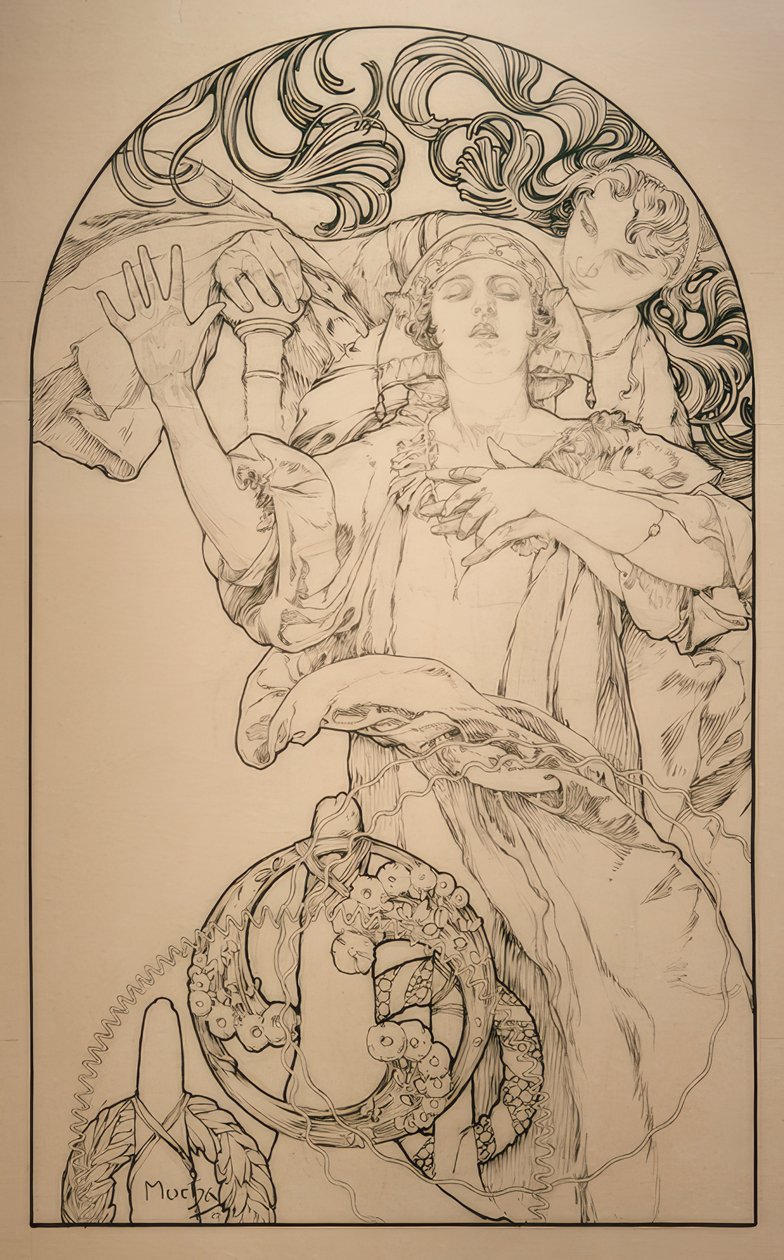 Cinéma avec orgue Wurlitzer - Alphonse Mucha