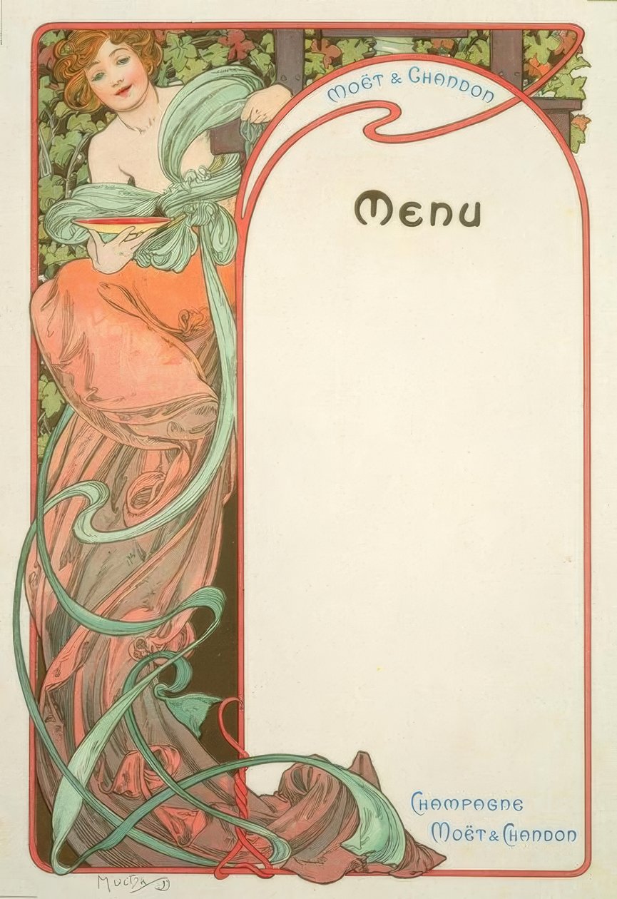 Moët & Chandon / Menu - Alphonse Mucha